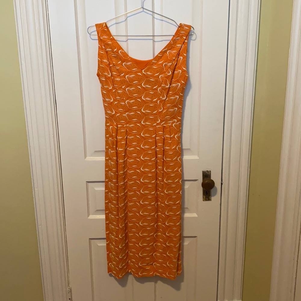 Vintage 50’s orange pencil dress